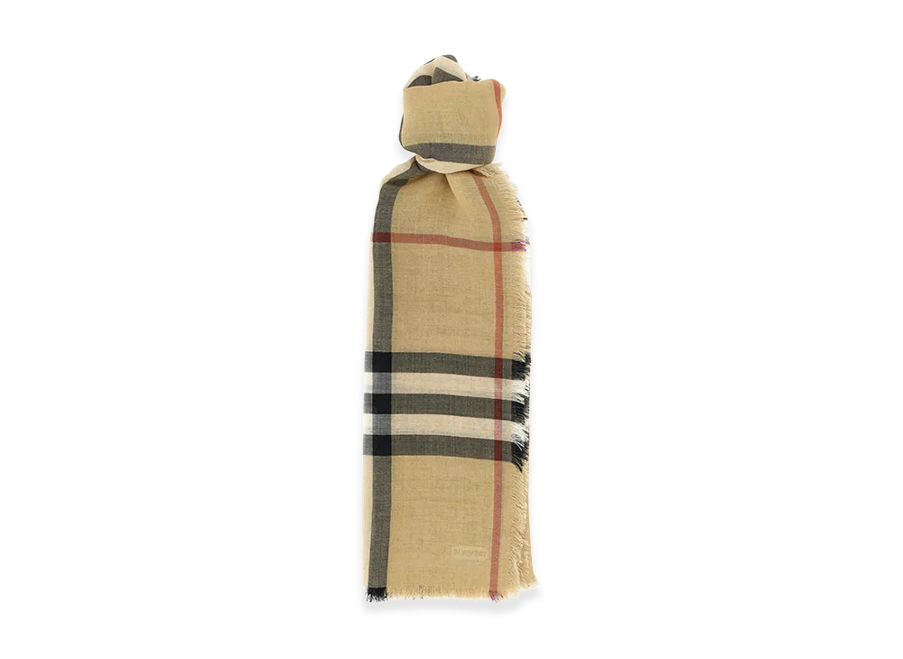 Burberry Check Reversible Scarf "Beige"