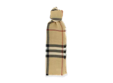 Burberry Check Reversible Scarf "Beige"