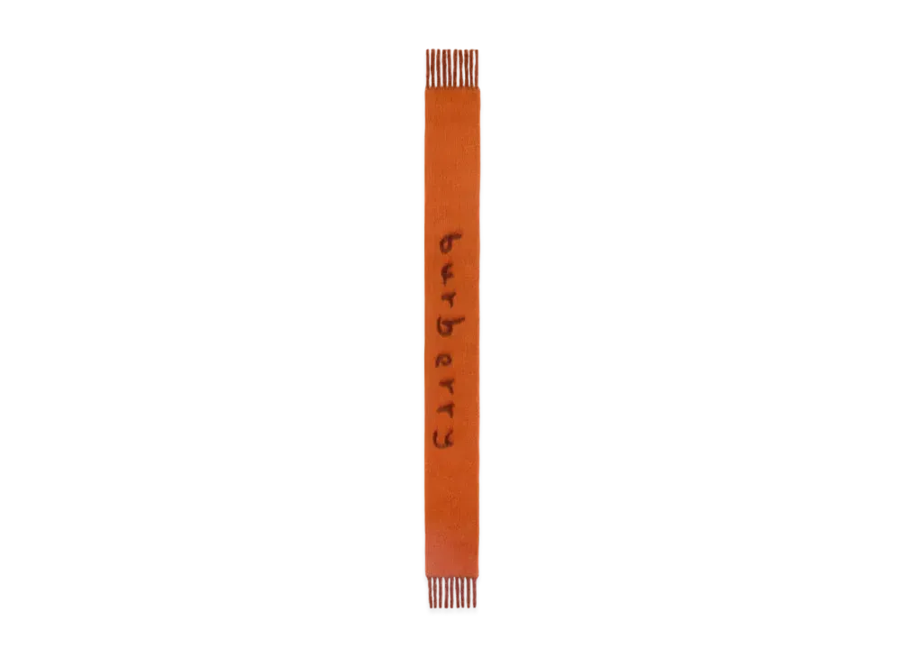 Burberry Reversible Logo Alpaca Wool Blend Scarf "Veneer"