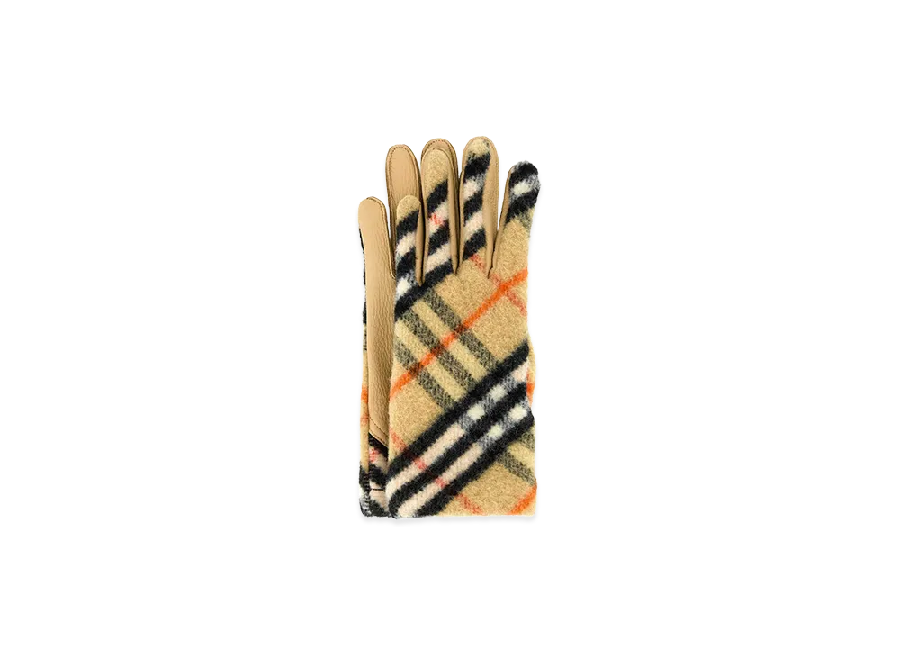 Burberry Embroidered Wool Gloves "Checked"