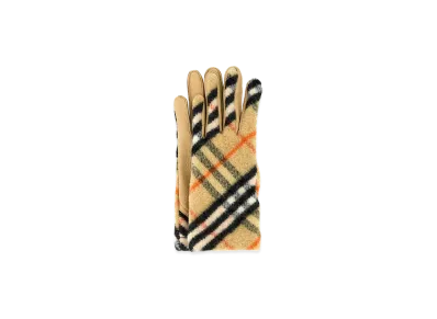 Burberry Embroidered Wool Gloves "Checked"