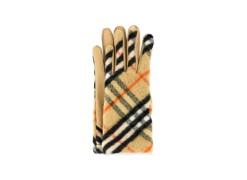Burberry Embroidered Wool Gloves "Checked"