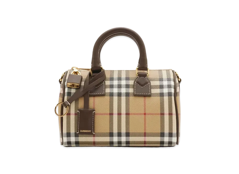 Burberry Mini Check Bowling Bag "Military"