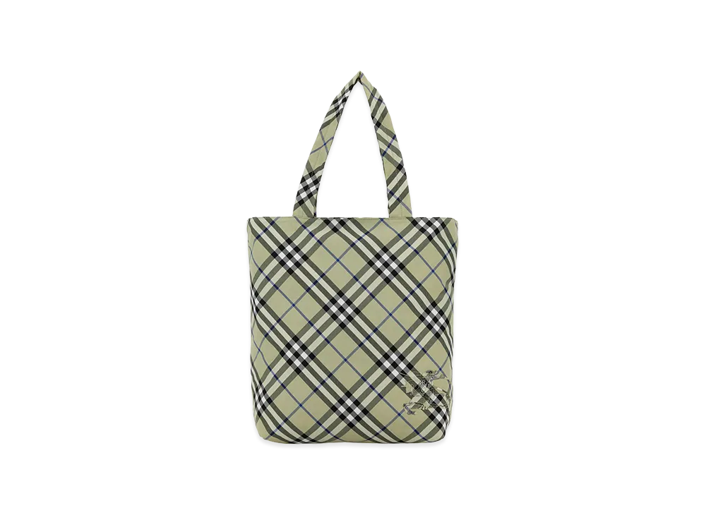 Burberry Embroidered Canvas Check Shopping Bag "Checked"