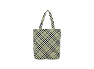 Burberry Embroidered Canvas Check Shopping Bag "Checked"