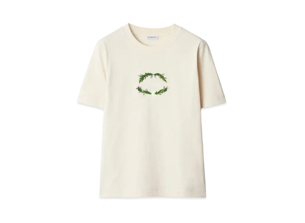 Burberry Thistle Logo Cotton T-shirt "Tundra"
