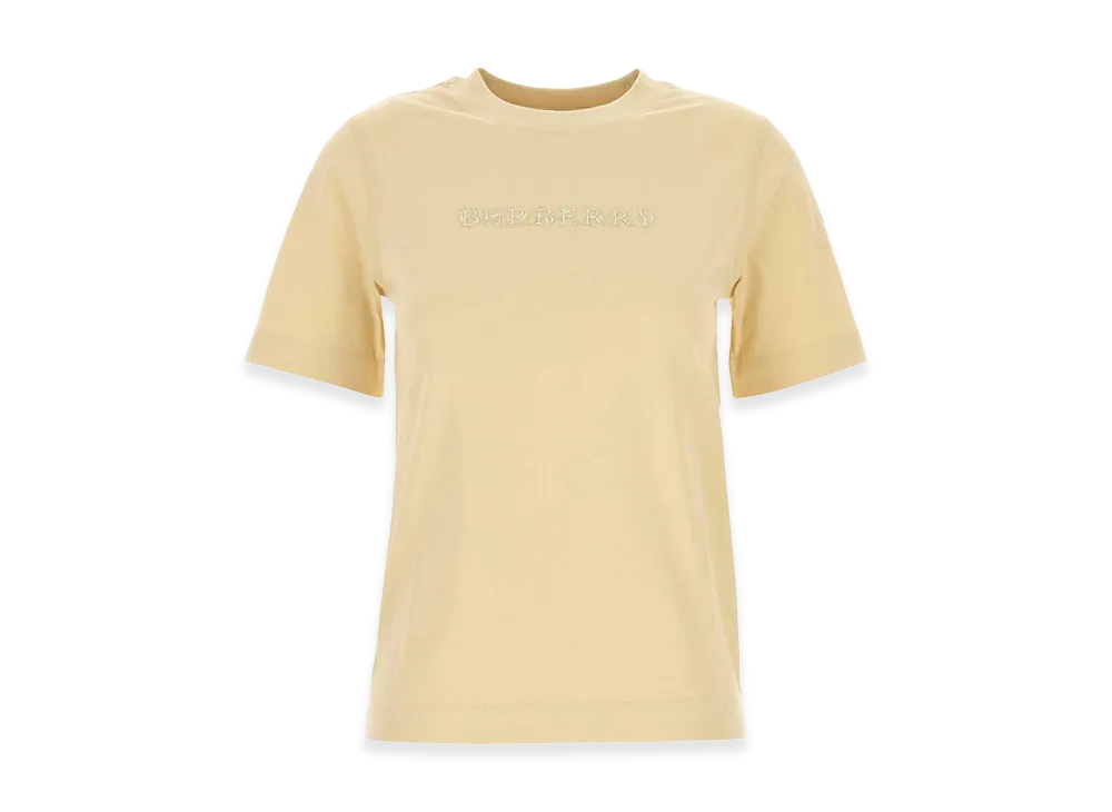 Burberry Women's Cream Cotton T-Shirt "Beige"