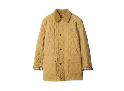 Burberry Quilted Nylon Barn Jacket "Flax"