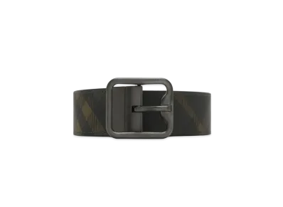 Burberry Reversible Check B Buckle Belt "Shadow/Black"