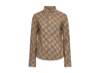 Burberry Women's Embroidered Twill Shirt "Beige"
