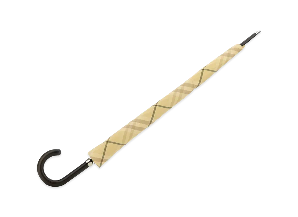 Burberry Embroidered Nylon Blend Umbrella "White"