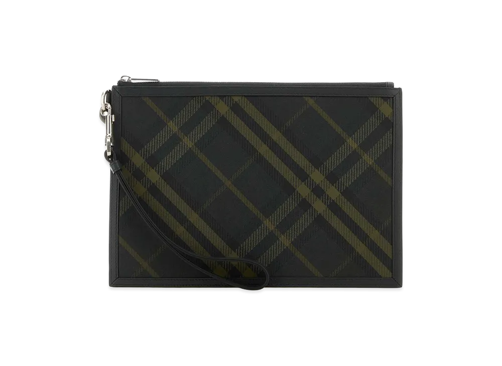 Burberry Embroidered Canvas Clutch "Printed"