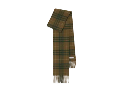 Burberry Narrow Check Cashmere Scarf "Furrow"