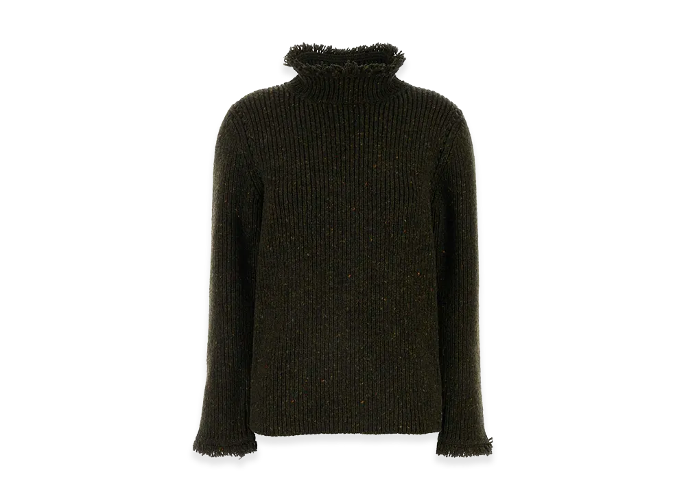 Burberry Women's Melange Wool Sweater "Bottle Green"