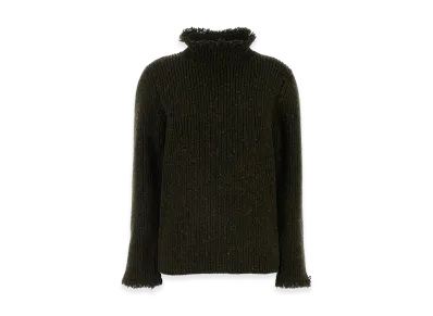 Burberry Women's Melange Wool Sweater "Bottle Green"