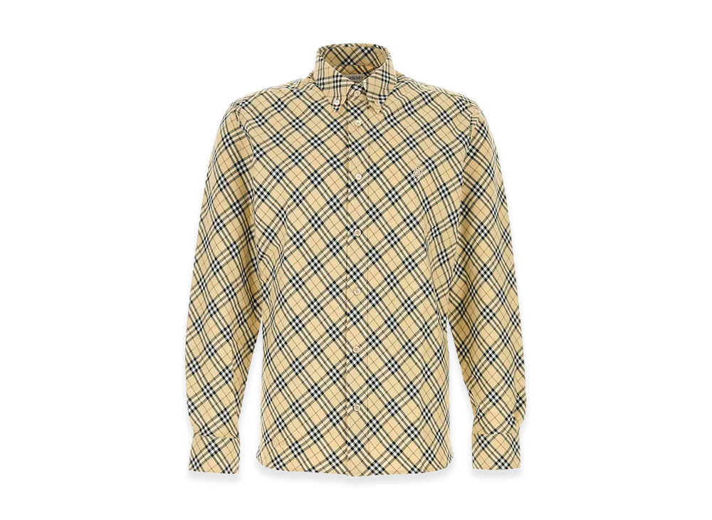 Burberry Embroidered Cotton Shirt "Checked"