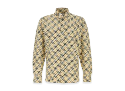 Burberry Embroidered Cotton Shirt "Checked"