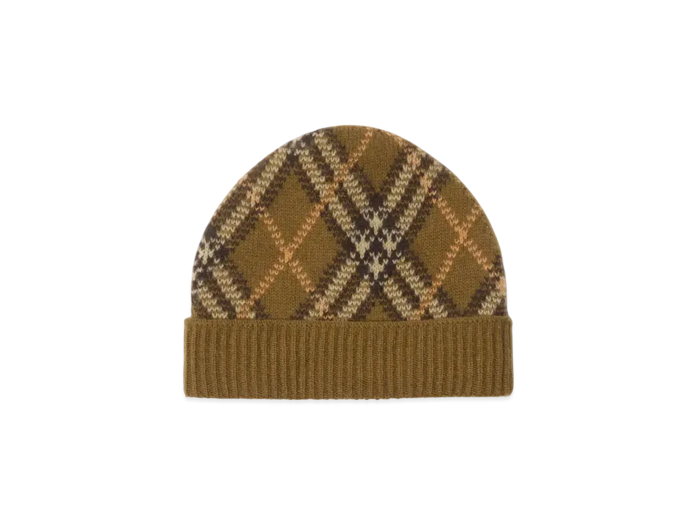 Burberry Check Cashmere Beanie "Nest"