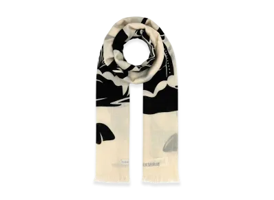 Burberry Embroidered Wool Scarf "Yellow"