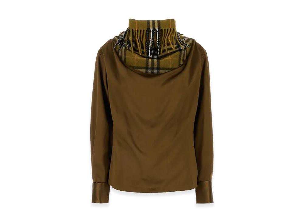 Burberry Women's Biscuit Satin Blouse "Camel"