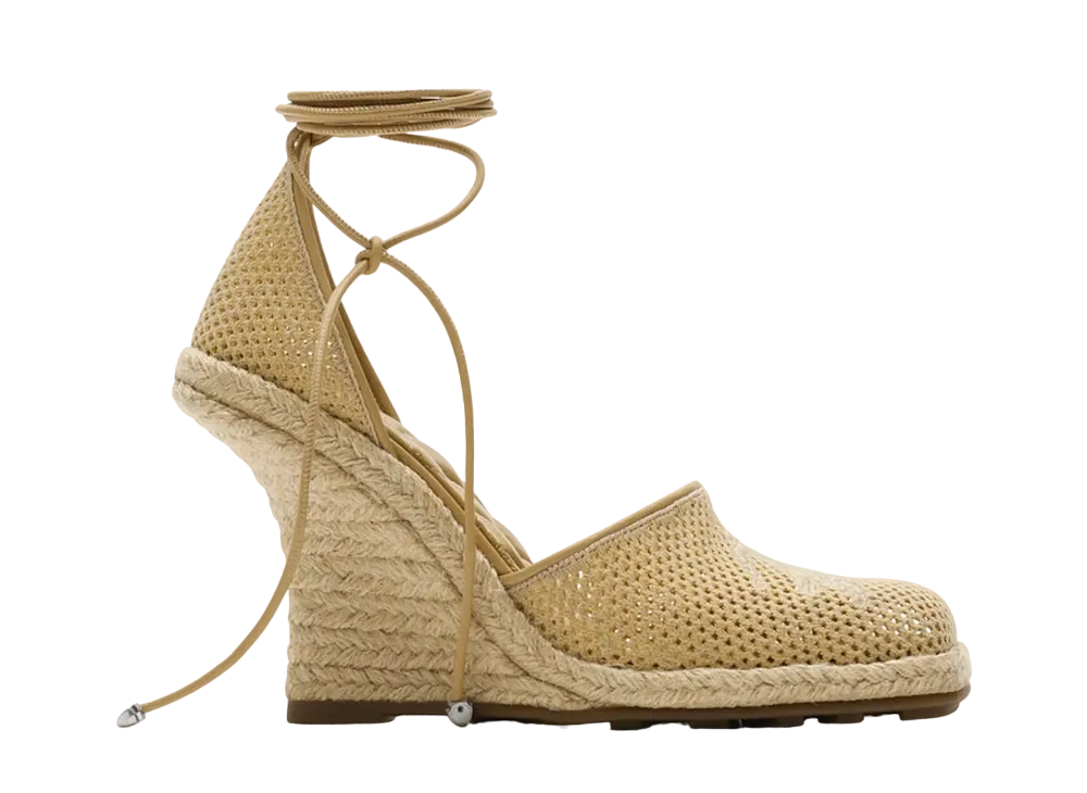 Burberry Women's Mesh Plunge Espadrilles "Field"