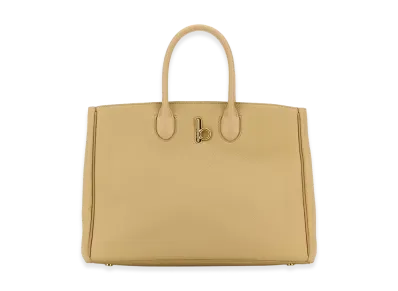 Burberry Women's Leather Medium Rocking Horse Handbag "Beige"