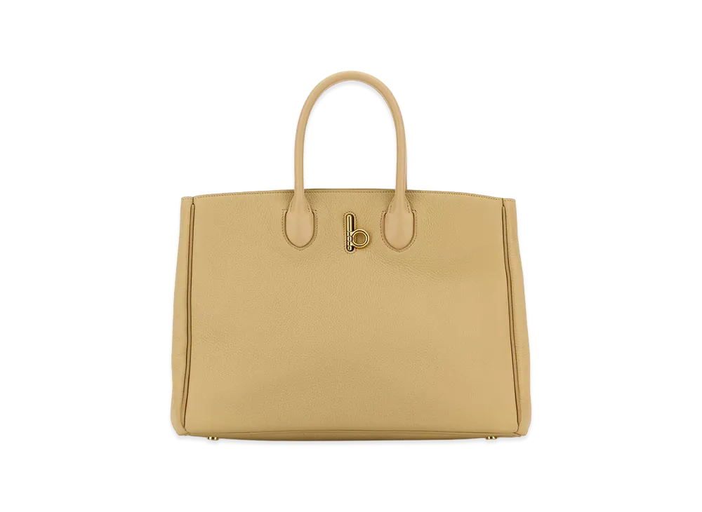 Burberry Women's Leather Medium Rocking Horse Handbag "Beige"