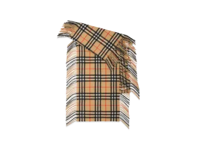 Burberry Check Cashmere Happy Scarf "Sand"