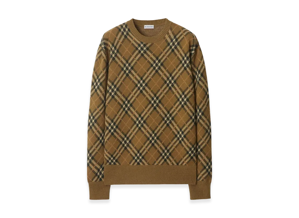 Burberry Women's Embroidered Wool Blend Sweater "Beige"