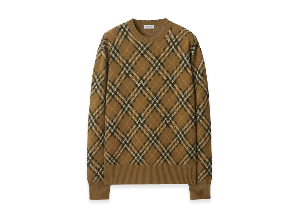 Burberry Women's Embroidered Wool Blend Sweater "Beige"