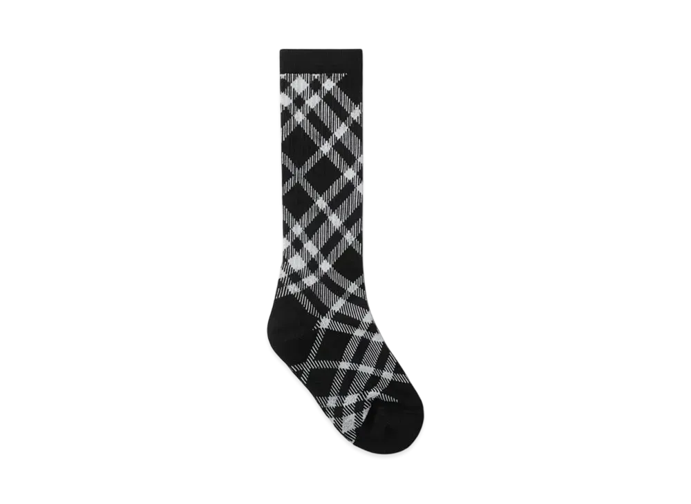 Burberry Check Cotton Blend Socks "Black"