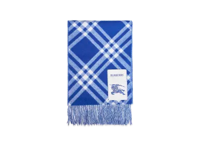 Burberry Embroidered Cashmere Scarf "Blue"