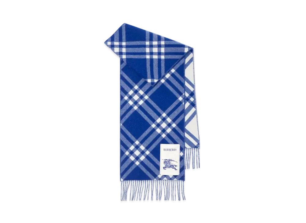 Burberry Check Cashmere Scarf "Knight"