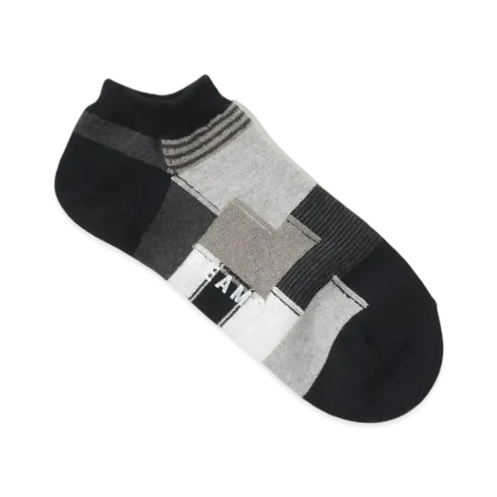 BEAMS Patchwork Ankle Socks "Black"