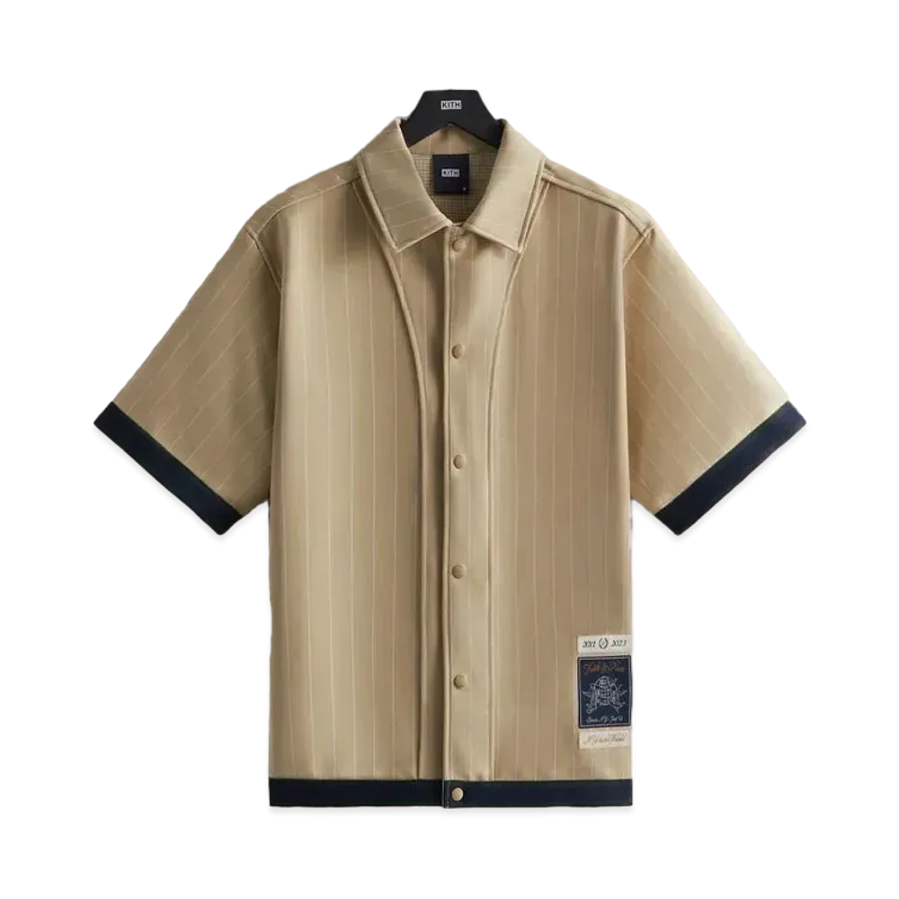 Kith Pinstripe Woodpoint Shooting Shirt "Sandrift"