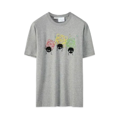 LOEWE x Spirited Away Susuwatari Anagram T-shirt In Cotton "Hemp Gray/Black"