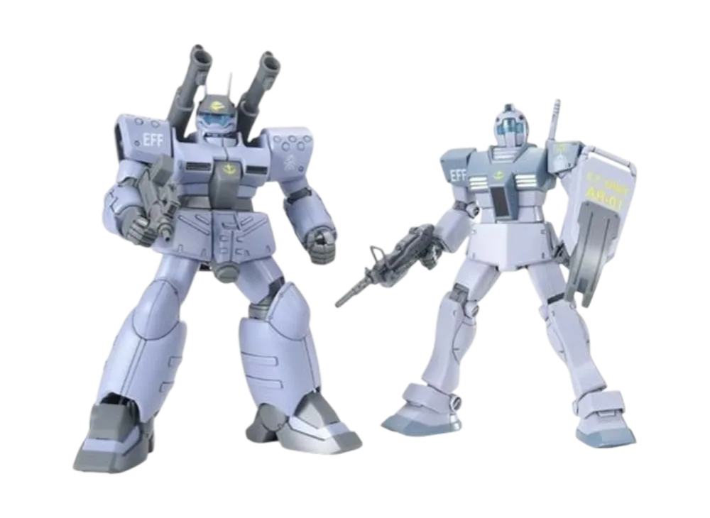 BANDAI "HIGH GRADE" -Mobile Suit Gundam Side Story: At the Site of the Fallen Colony...- HGUC 1/144 GM & Mass Production Type Guncannon (White Dingo Team Specification)