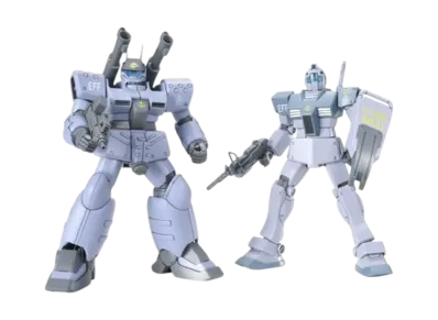 BANDAI "HIGH GRADE" -Mobile Suit Gundam Side Story: At the Site of the Fallen Colony...- HGUC 1/144 GM & Mass Production Type Guncannon (White Dingo Team Specification)