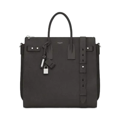 SAINT LAURENT Sac De Jour North/South In Grained Leather "Storm"
