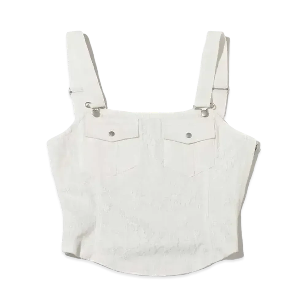 atmos pink Corset Fuu Lace Tank "White"
