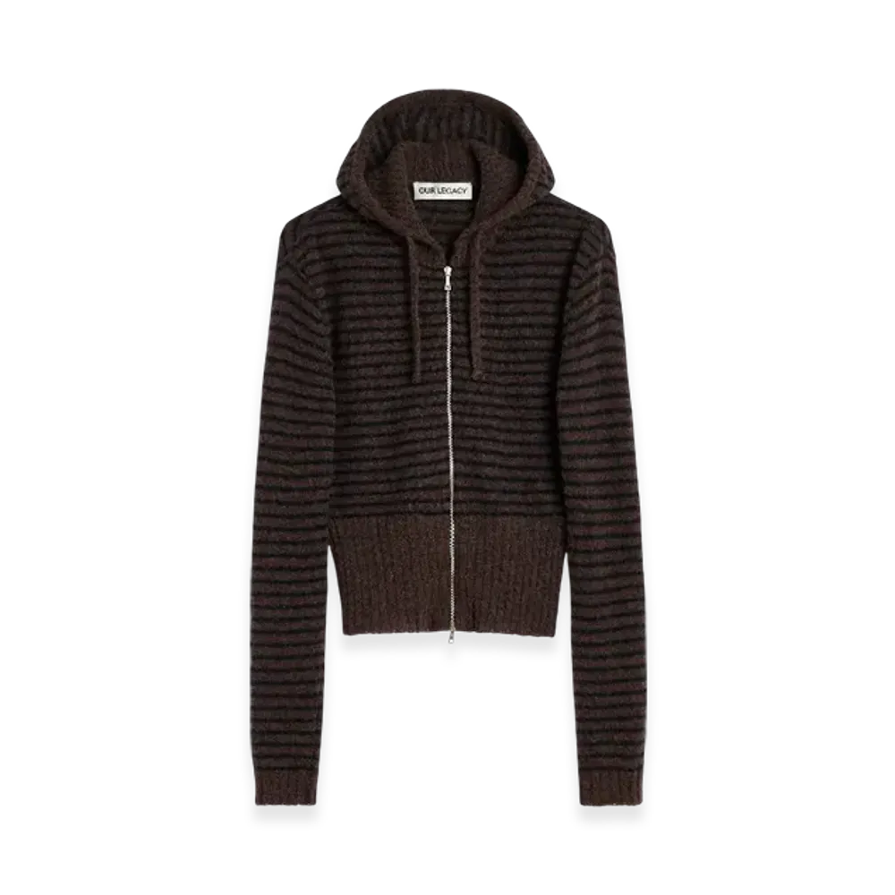 OUR LEGACY Compact Hood "Dirt Stripe Fuzzy Alpaca"
