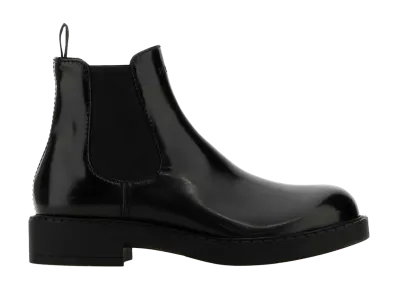 PRADA Leather Ankle Boots "Black"