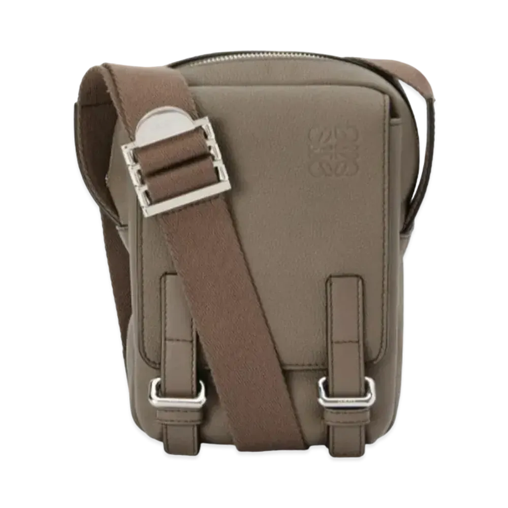 LOEWE Xs Military Crossbody In Soft Grained Calfskin "Dark Moss"
