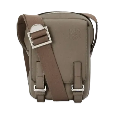 LOEWE Xs Military Crossbody In Soft Grained Calfskin "Dark Moss"