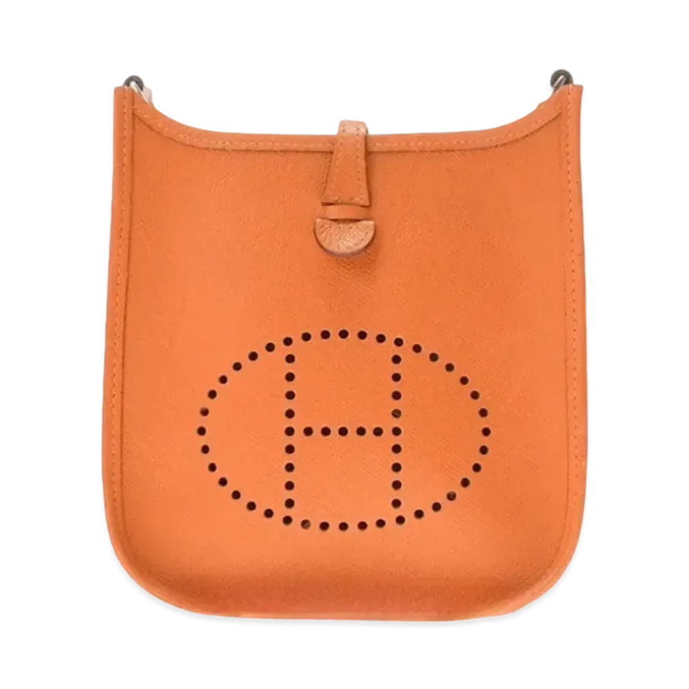 Hermes Evelyne 3 Veau Epsom "Orange/Silver"