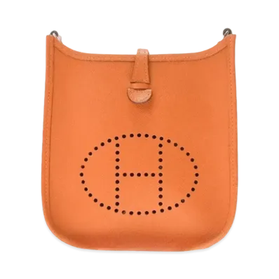 Hermes Evelyne 3 Veau Epsom "Orange/Silver"