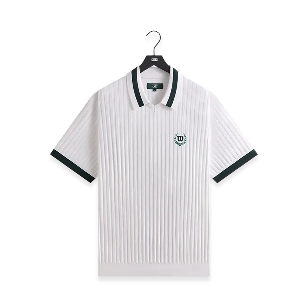 Kith x Wilson V-Neck Polo "White"