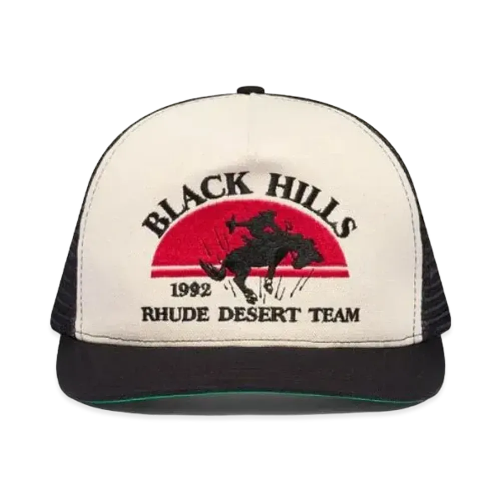 RHUDE Black Hills Canvas Trucker Hat "Black"