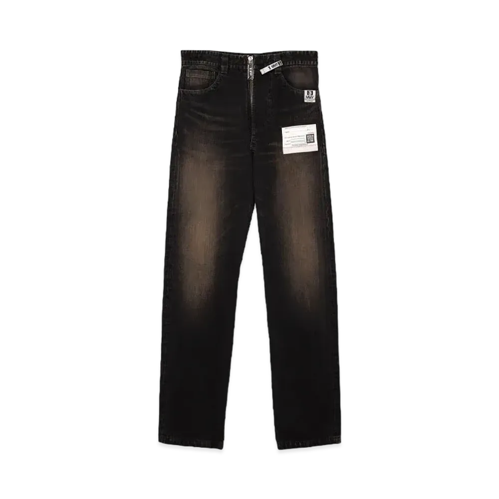 Maison MIHARA YASUHIRO Amateur Sewn Like Zip-up Denim Pants "Black"