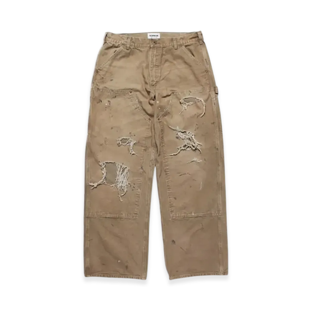 BEAMS x BOW WOW Duck Painter Pants Hard Aged "Beige"